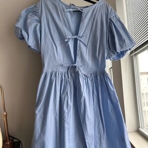 Tie up short sleeve dress